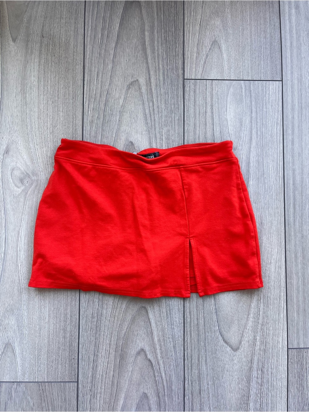 Urban Outfitters Bright Orange Mini Skirt with Slit